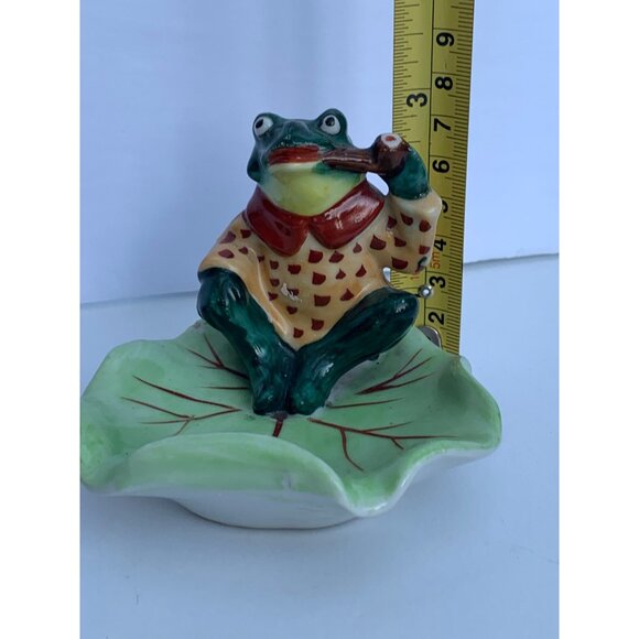 Japan Frog Figure Decor Porcelain Mid-Century Vintage Collectible - Picture 7 of 12